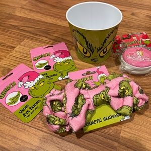 Christmas Grinch cosmetic headband eye patches stocking stuffers